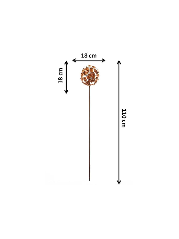 kobolo Gartendekoration FLOWERBALL24 in Braun günstig kaufen onesize