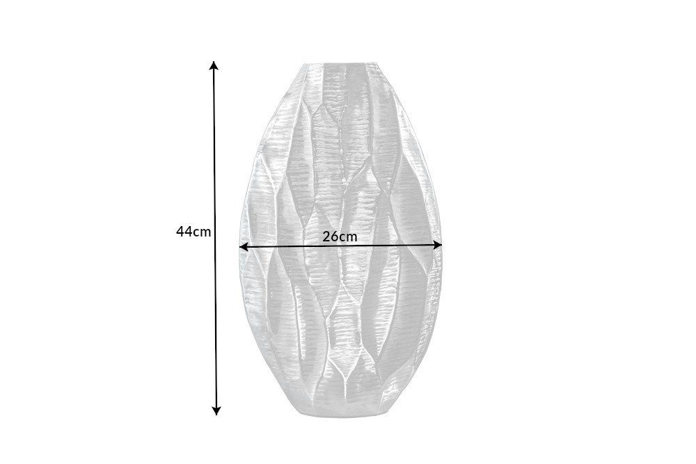 riess-ambiente Tischvase ORGANIC ORIENT 44cm silber (1 St), Wohnzimmer · Dekoration · Metall · Blumen