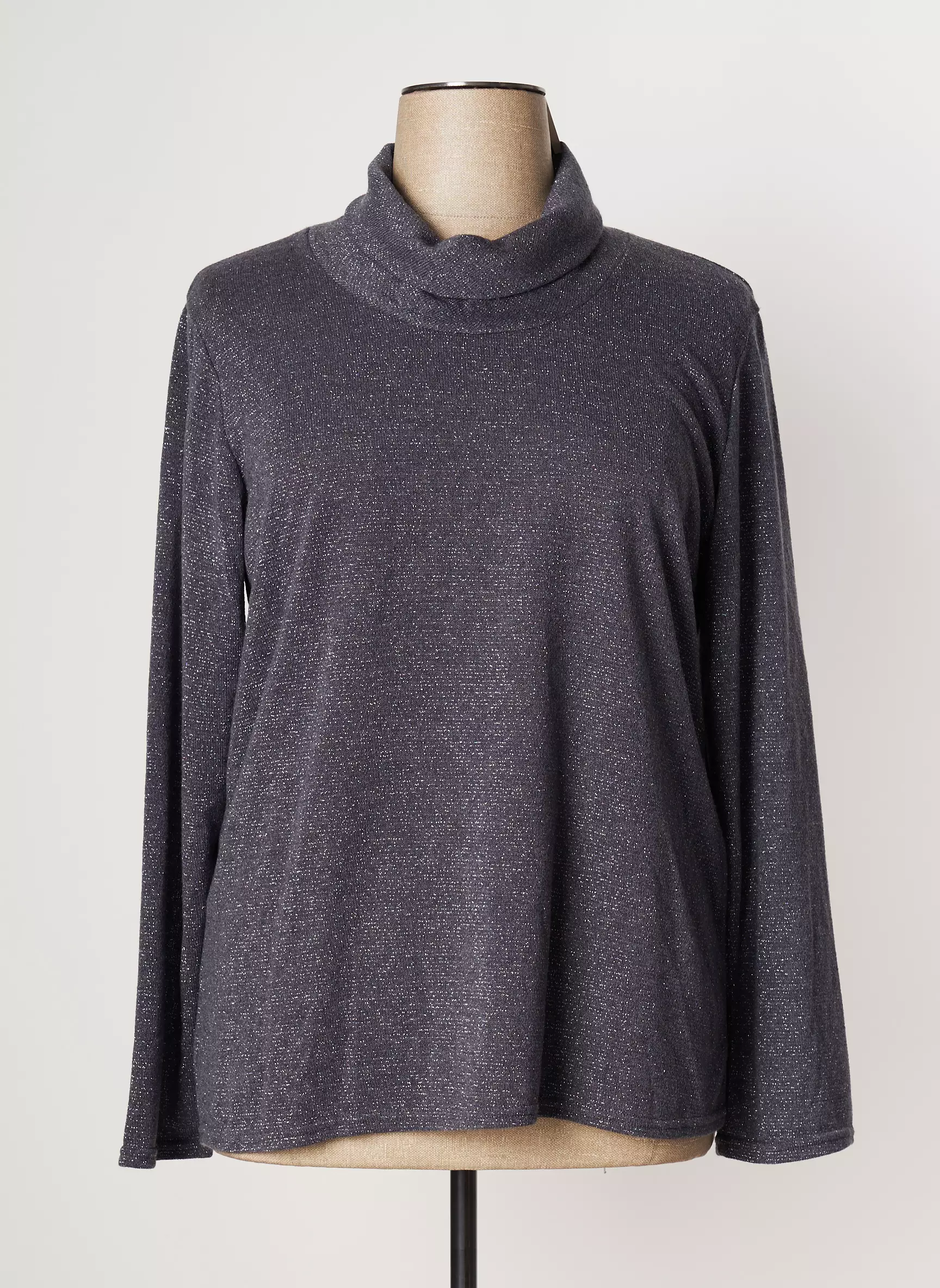 Multiples Cols Roules Femme couleur gris
