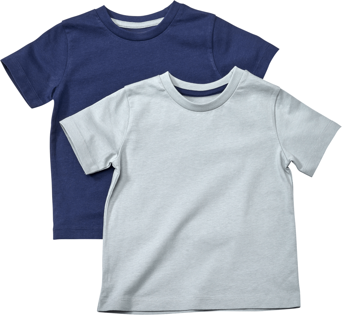 T-Shirts, blau, Gr. 110, 2 St