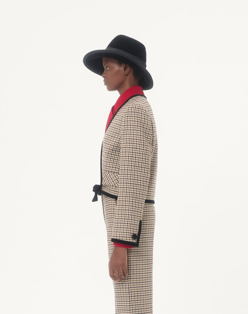 Kort Houndstooth-jakke