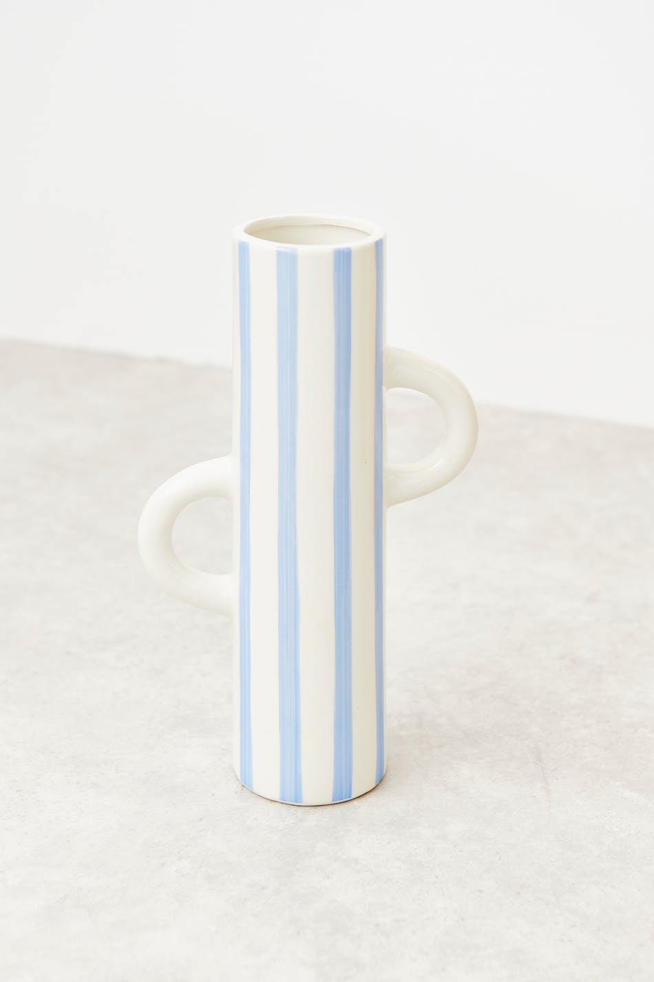 Striped ceramic vase