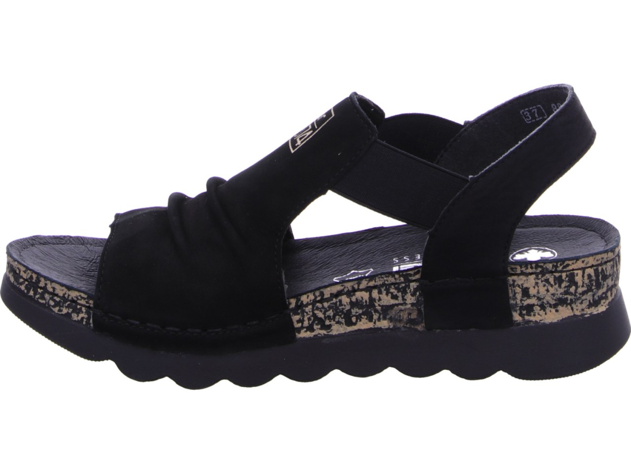 RIEKER Klassische Sandalen schwarz