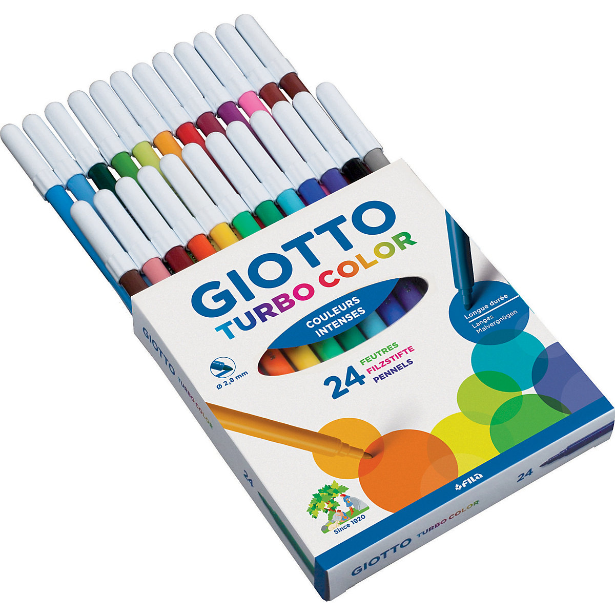 Filzstifte GIOTTO Turbo Color, 24 Farben