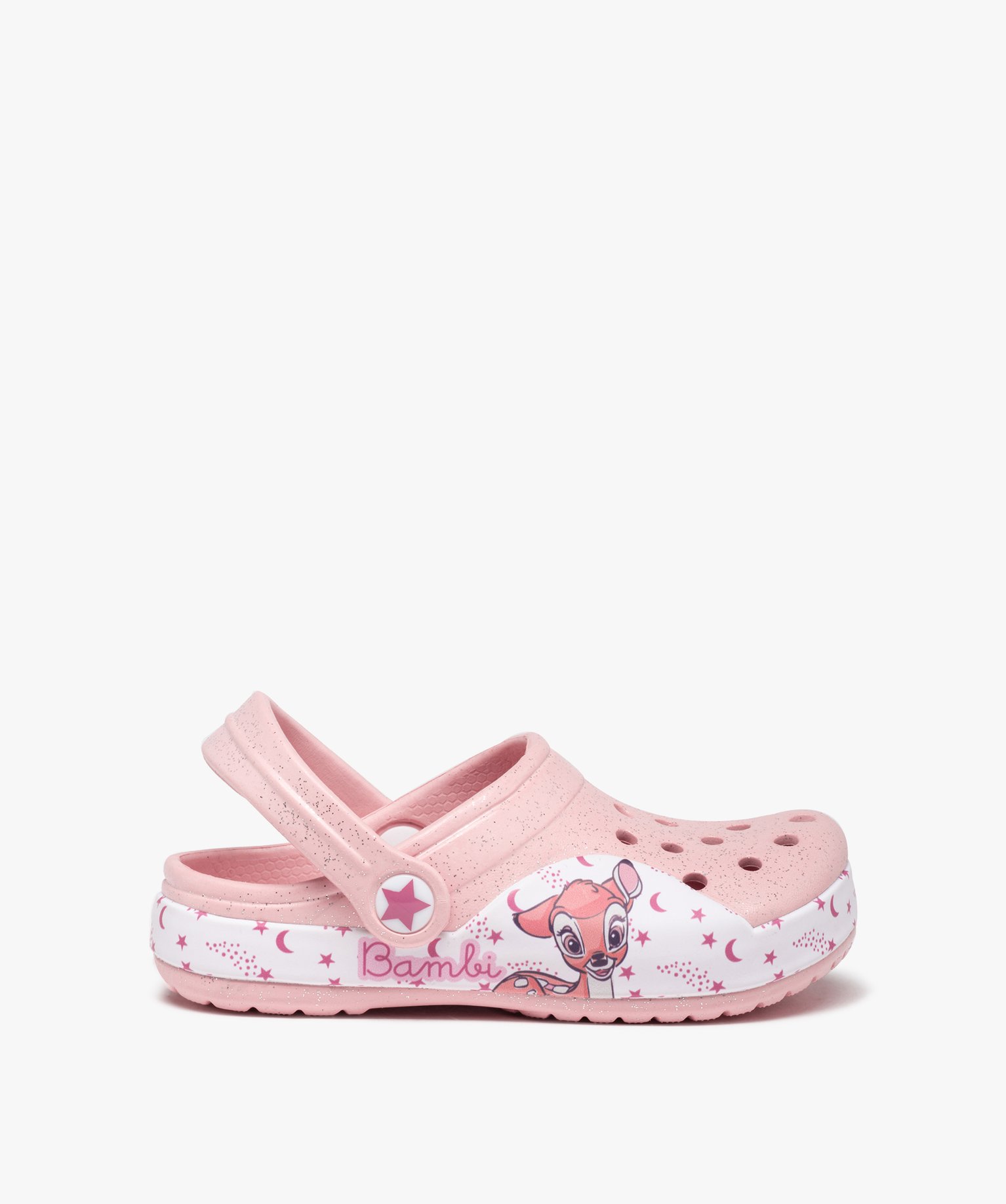 Sabots souples fille pailletés imprimés Bambi - DS rose | GEMO