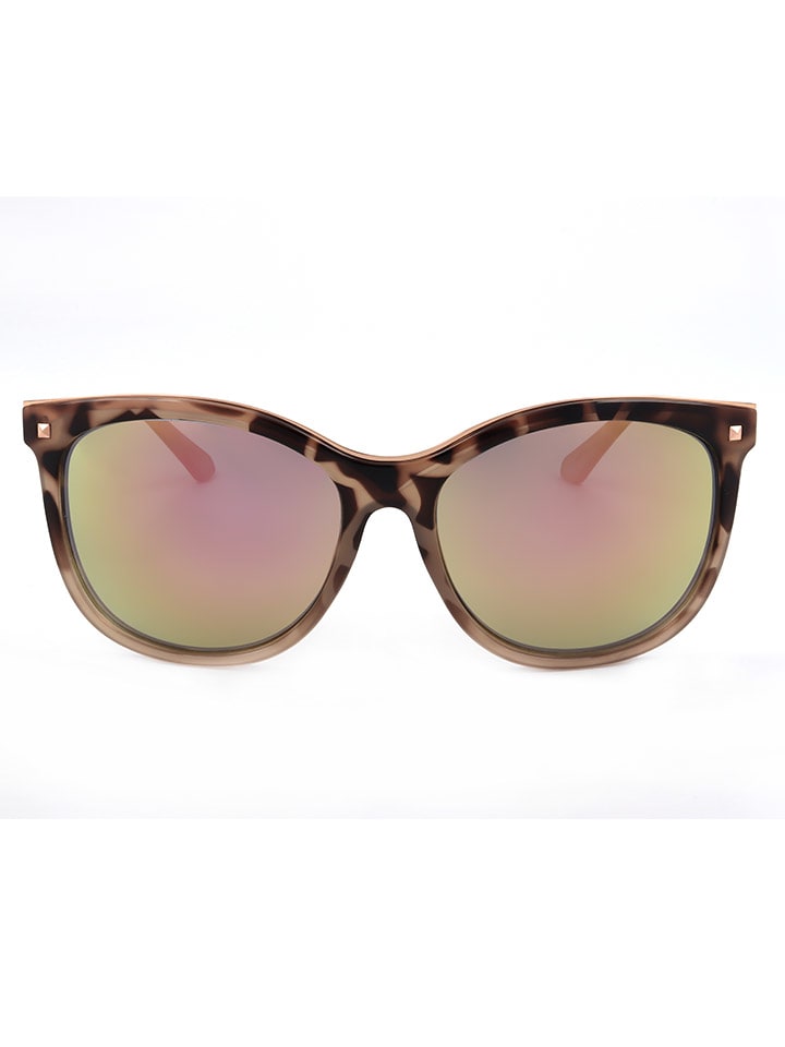 Guess Damen-Sonnenbrille in Hellbraun-Gold/ Bunt günstig kaufen 60