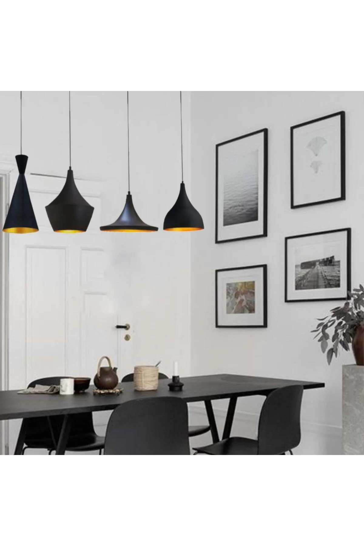 Bamyum  Esstischlampe Hängend 4 Flammig Pendelleuchte Set aus 2-3-4 Pendellampen Hängelampe Pendelleuchte