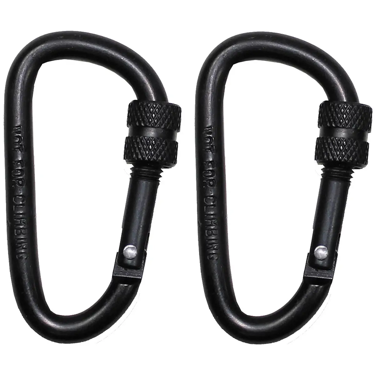 2 Stk Karabiner Schraubverschluss schwarz