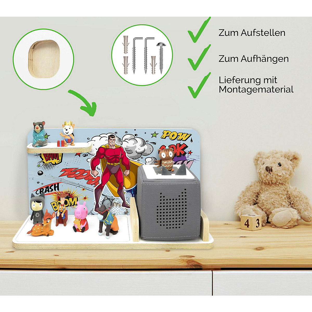 Regal für Musikbox Mega Crush, klein - geeignet für Toniebox
