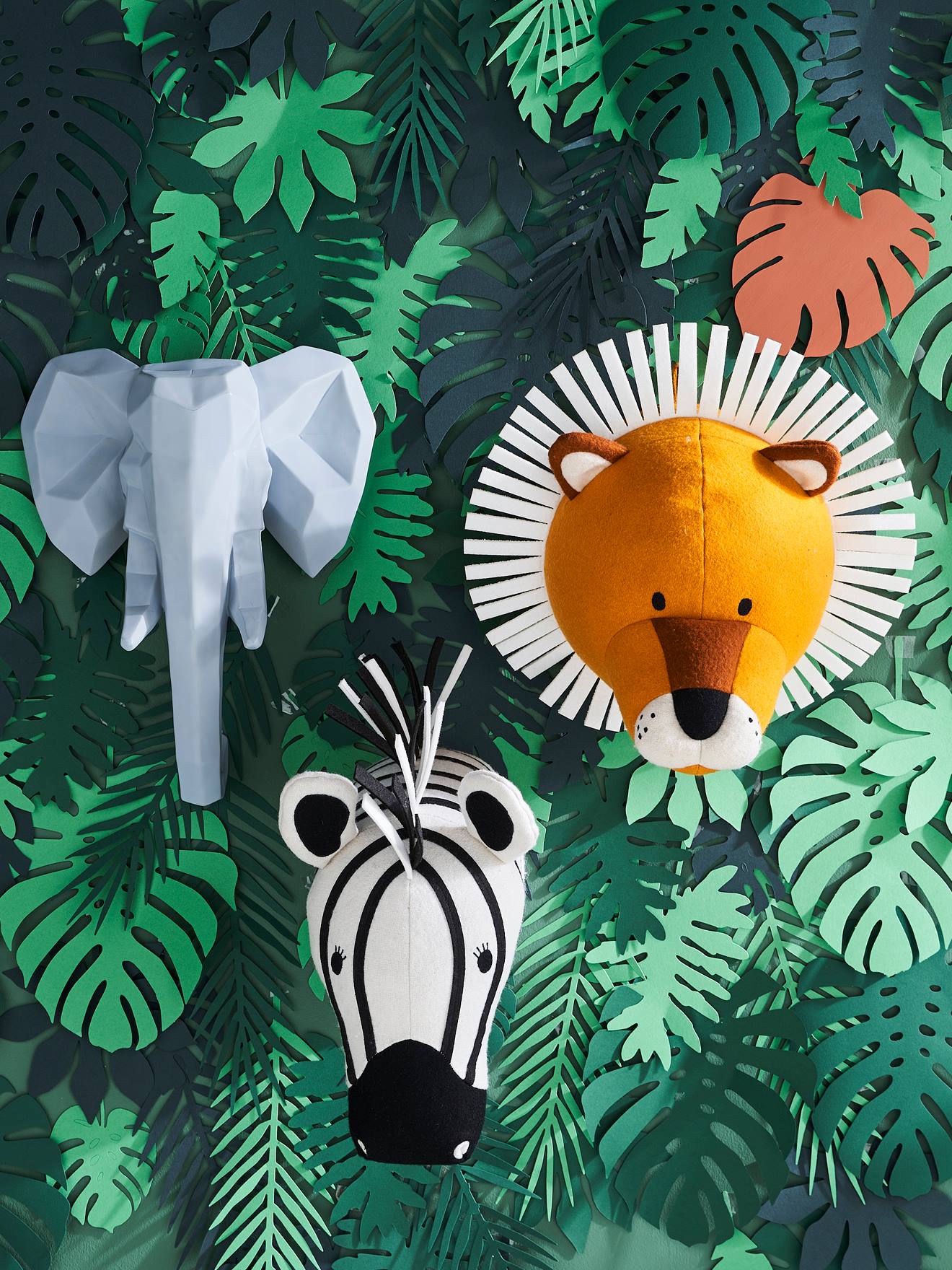 Trophée mural ZÈBRE blanc/noir