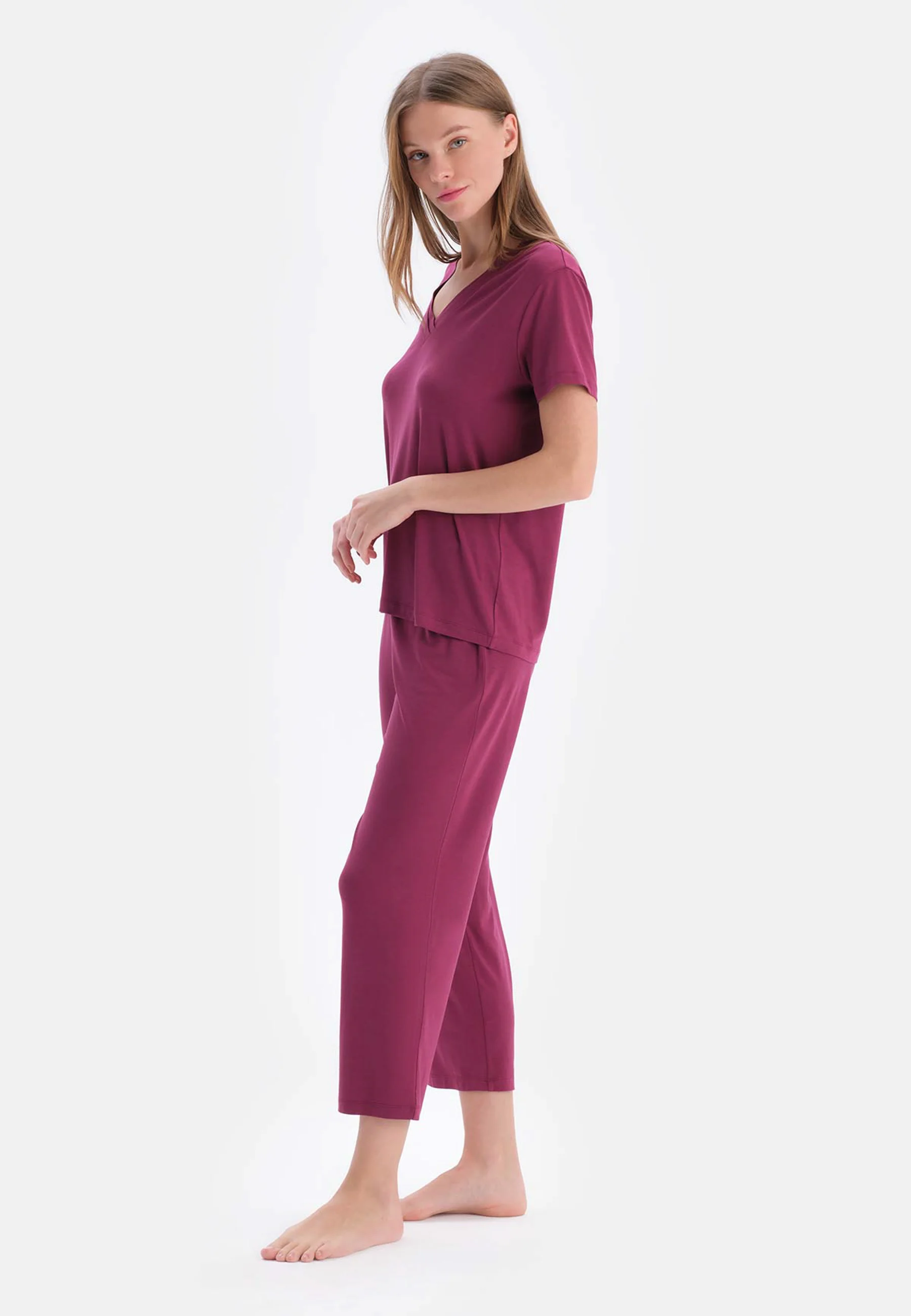 DAGI SHORT SLEEVE V-NECK REGULAR - Pijama