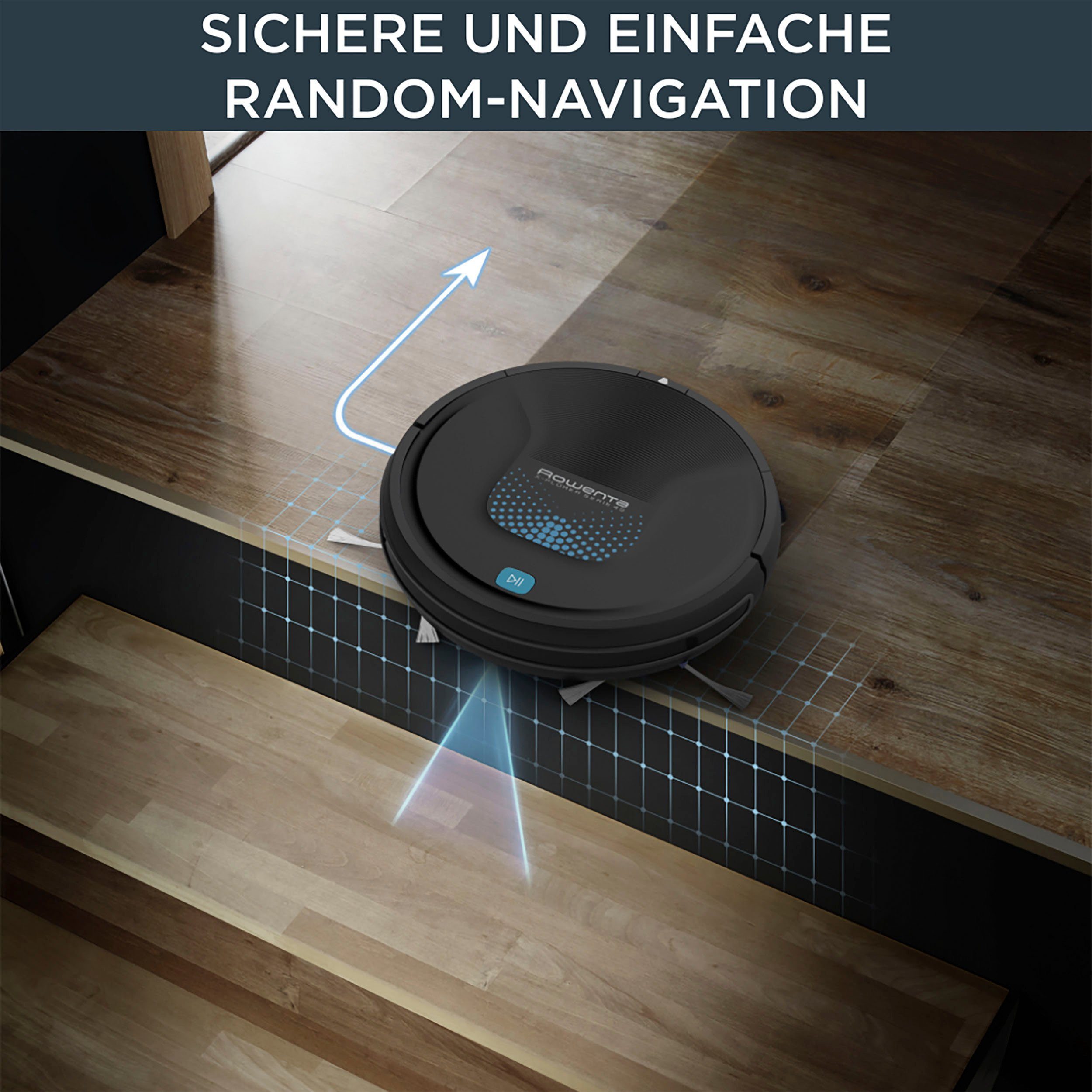 Rowenta Saugroboter RR8275 X-Plorer Serie 45 Aqua, zentrale Bürste, Saugen & Wischen, 150 Min. Laufzeit, 90m²
