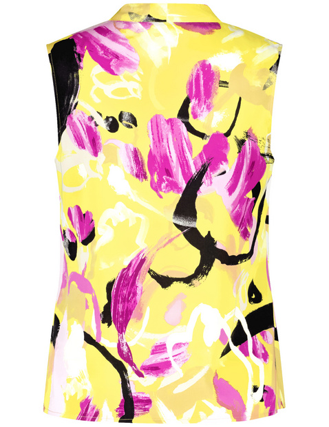 Ärmellose Bluse mit Floral-Print