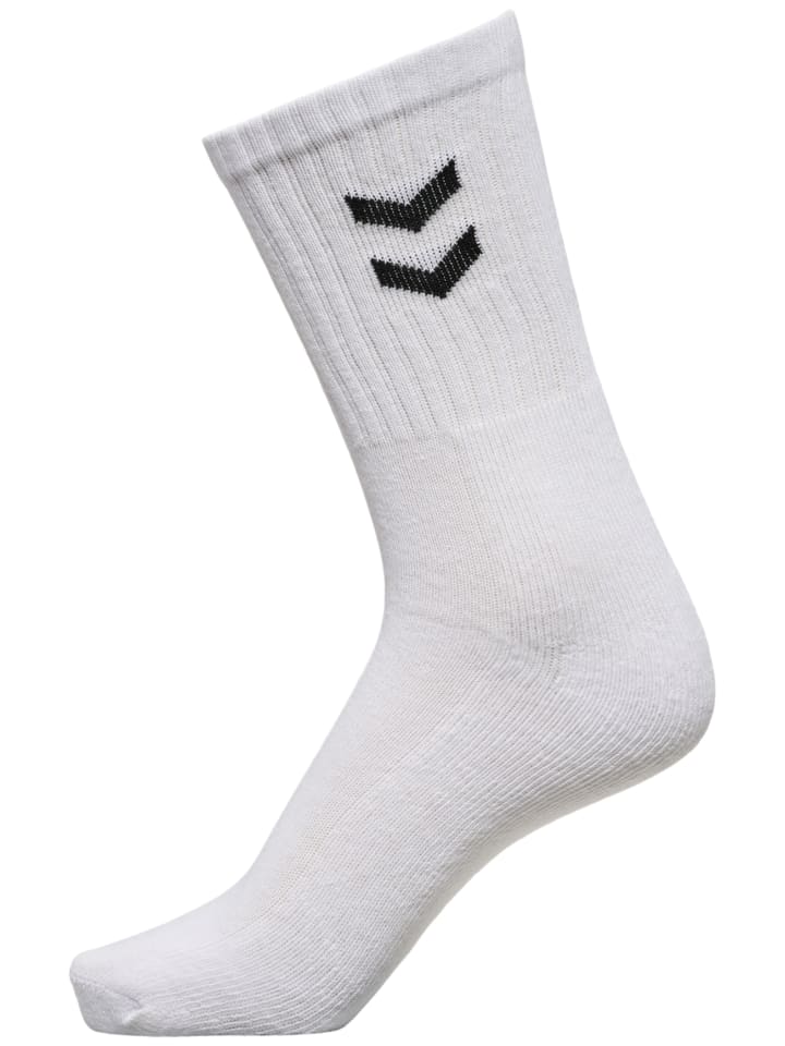 Hummel 6-er Set Sport Freizeit Basic Socken mit Logo in Weiß-2 günstig kaufen