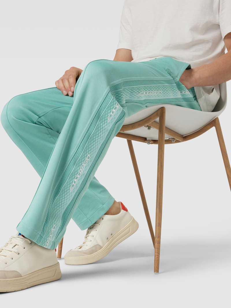 Sweatpants mit Label-Stitching Modell 'PIQUE' in mint