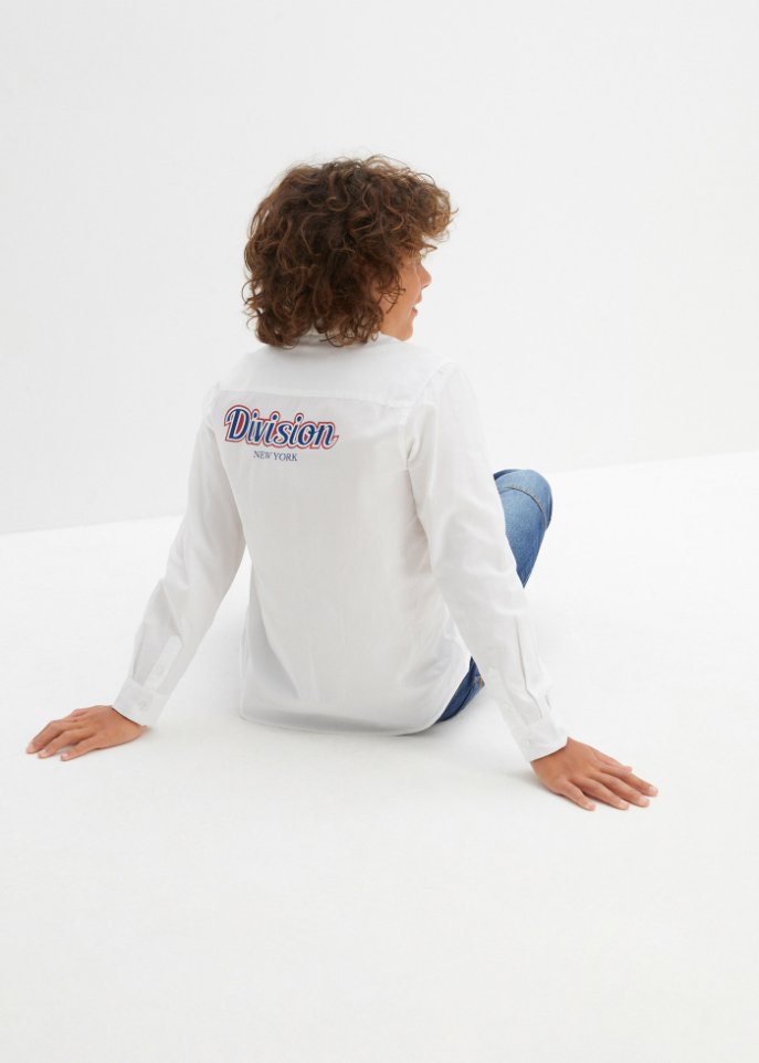 Jungen Oxford Hemd mit Druck