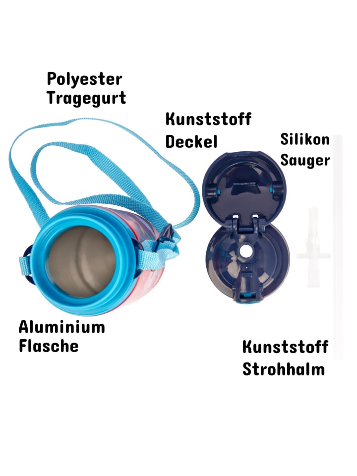 miniHeld Kinder Trinkflasche 600ml Paw Patrol Tragegurt Aluminium Hunde Welpen 3 Jahre günstig kaufen onesize