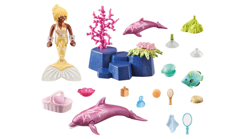 PLAYMOBIL 71501 - Princess Magic - Meerjungfrau mit Delfinen