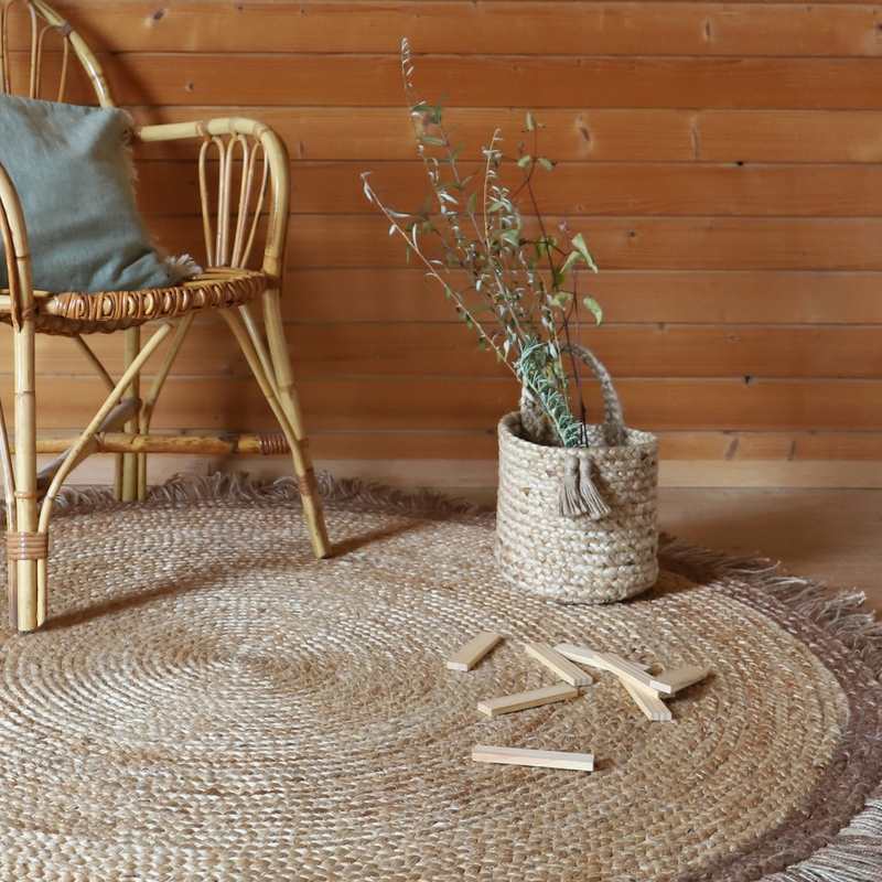 Panier de rangement jute 20x20cm OSLO