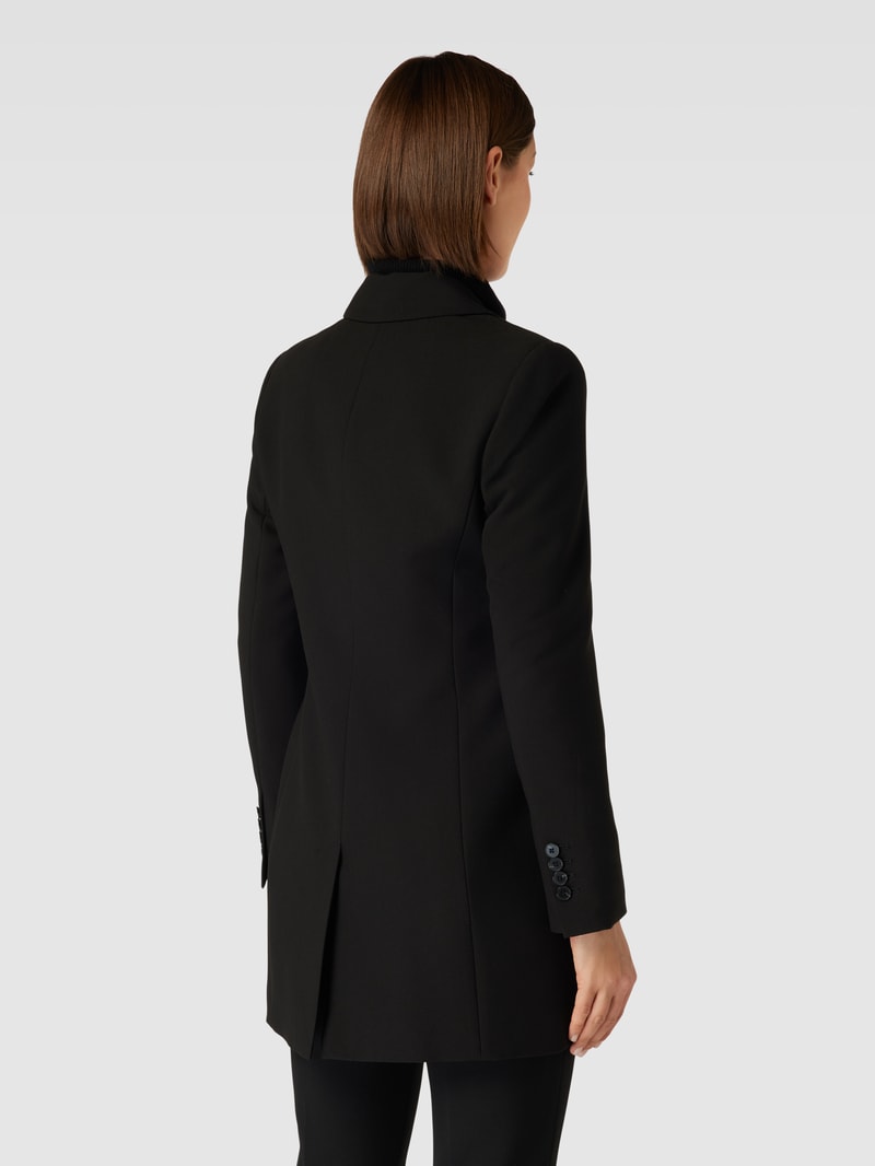 Longblazer mit Pattentaschen in schwarz