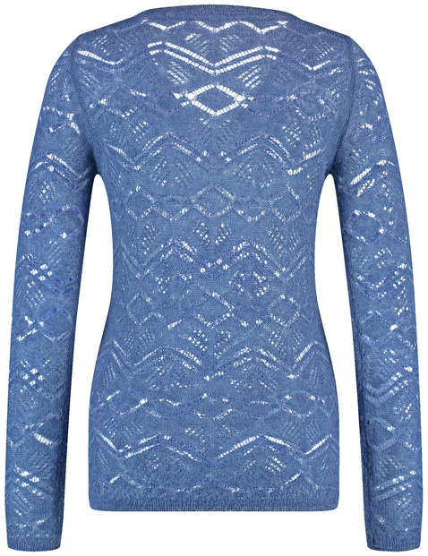 Leichter Pullover in Ajourstrick