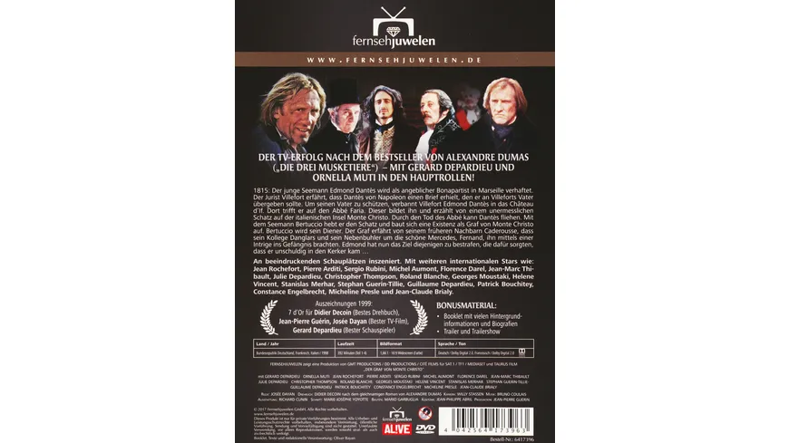 Der Graf von Monte Christo - fernsehjuwelen  [2 DVDs]