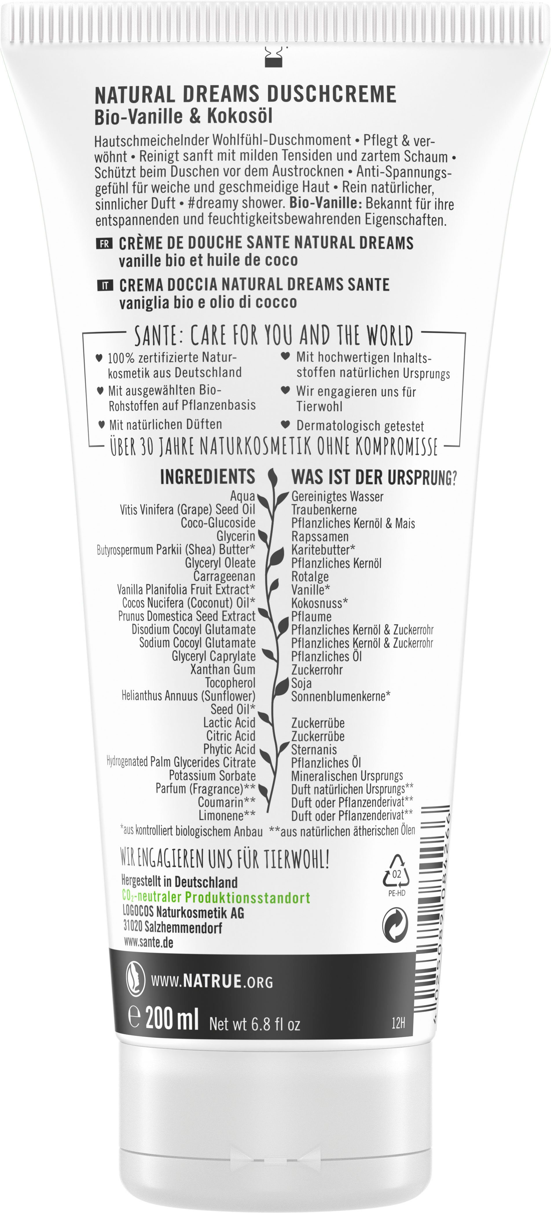 SANTE Duschcreme NATURAL DREAMS