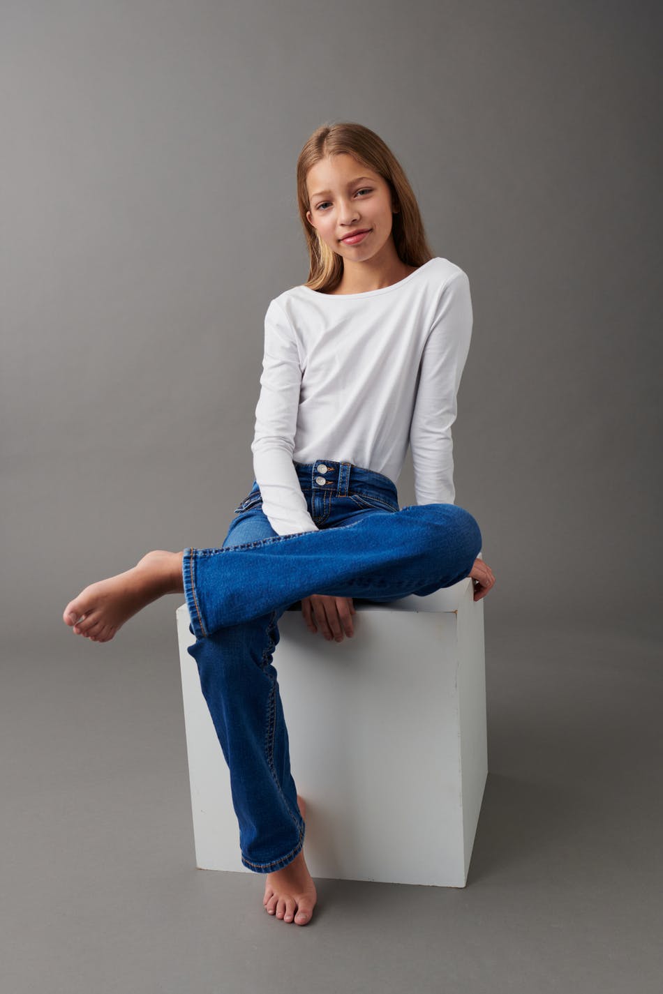 Chunky basic flare jeans