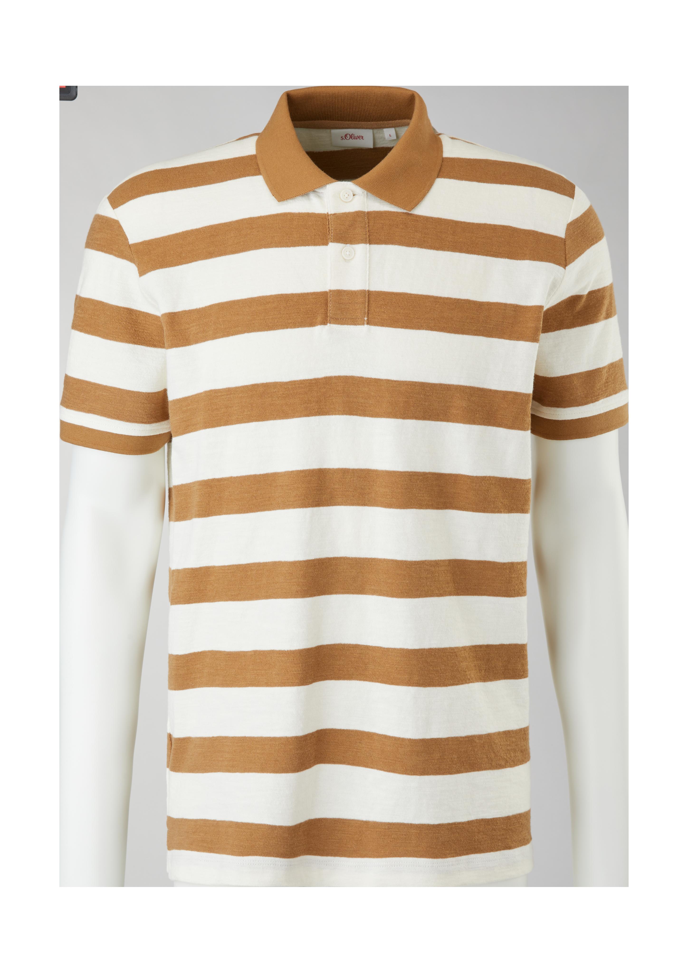 Gestreiftes Poloshirt aus Jersey  2126213-02G4