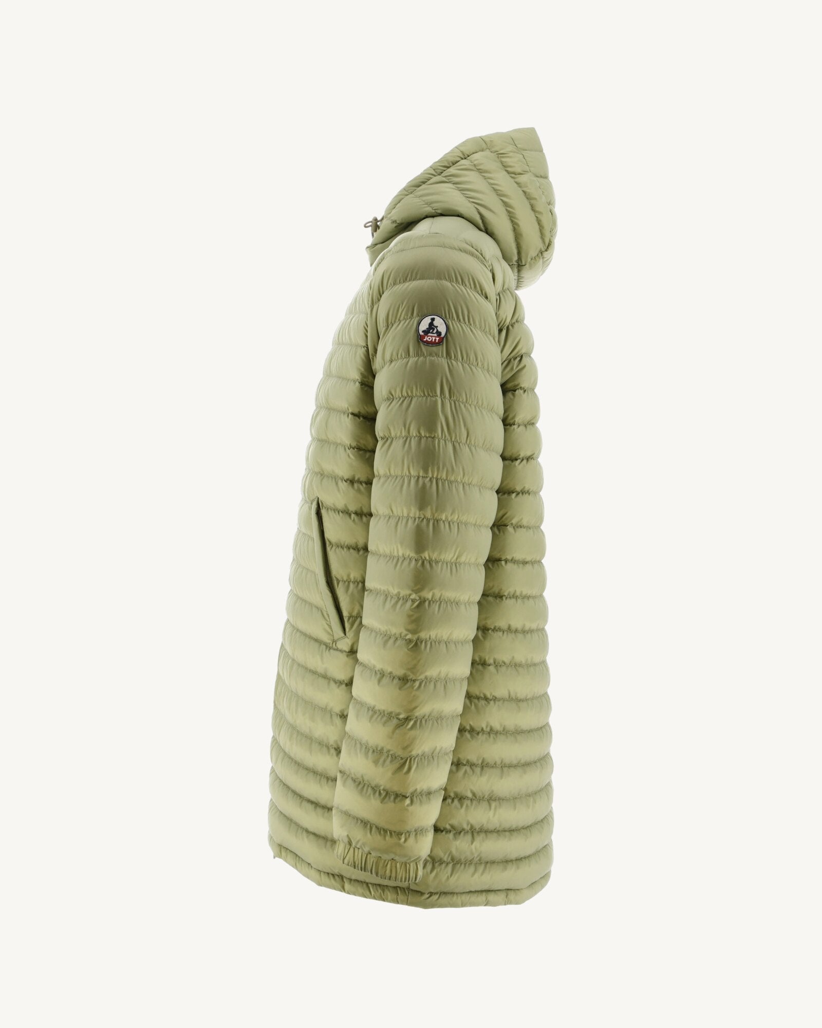 Doudoune longue réversible à capuche Beige/Kaki clair Amsterdam
