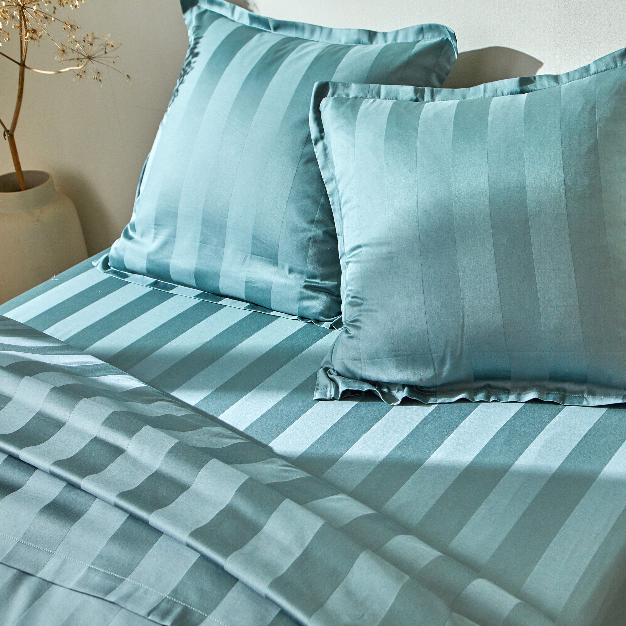 Linge de lit satin rayé