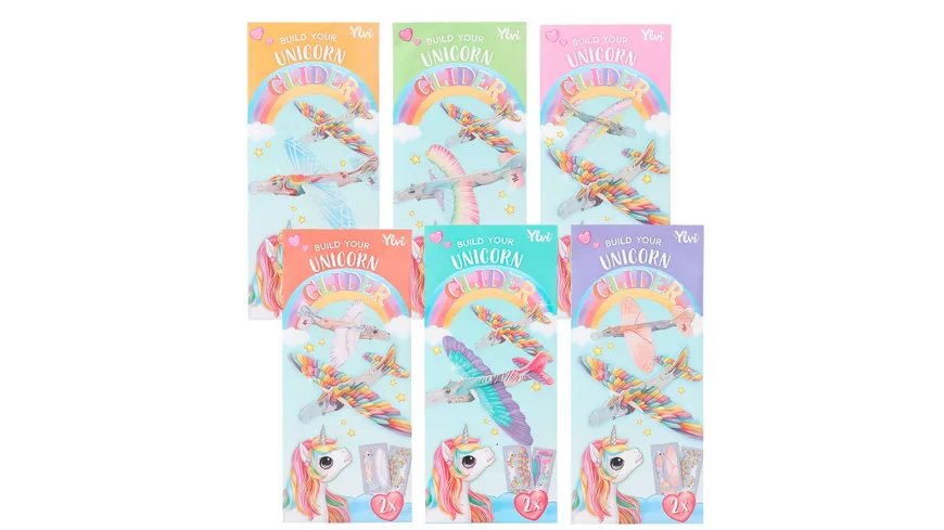 Ylvi Build Your Unicorn Glider mit Anleitung sortiert