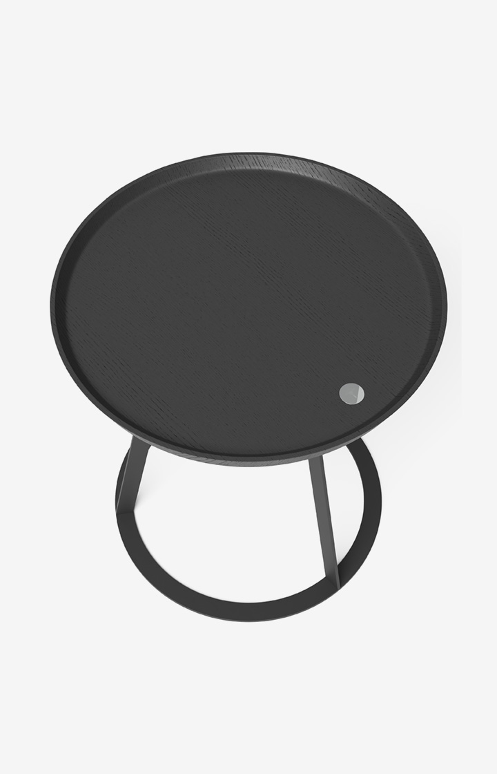 Beistelltisch JOOP! ROUND mit Raucheichenplatte, 45 x 47 cm in Anthrazit