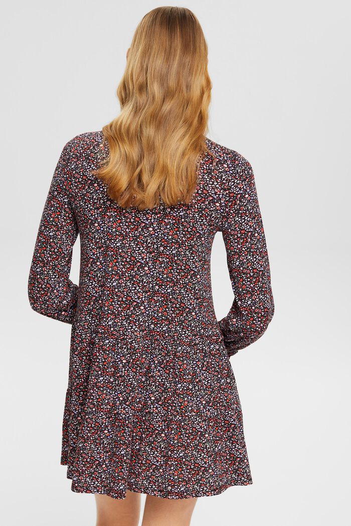 Midikleid aus Crêpe mit Allover-Muster
