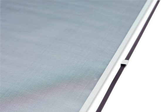 SCHELLENBERG Insektenschutz-Fensterrahmen Fliegengitter Magnetrahmen mit Pollenschutz, Insektenschutz Fenster, 100 x 120 cm, weiß, 50743
