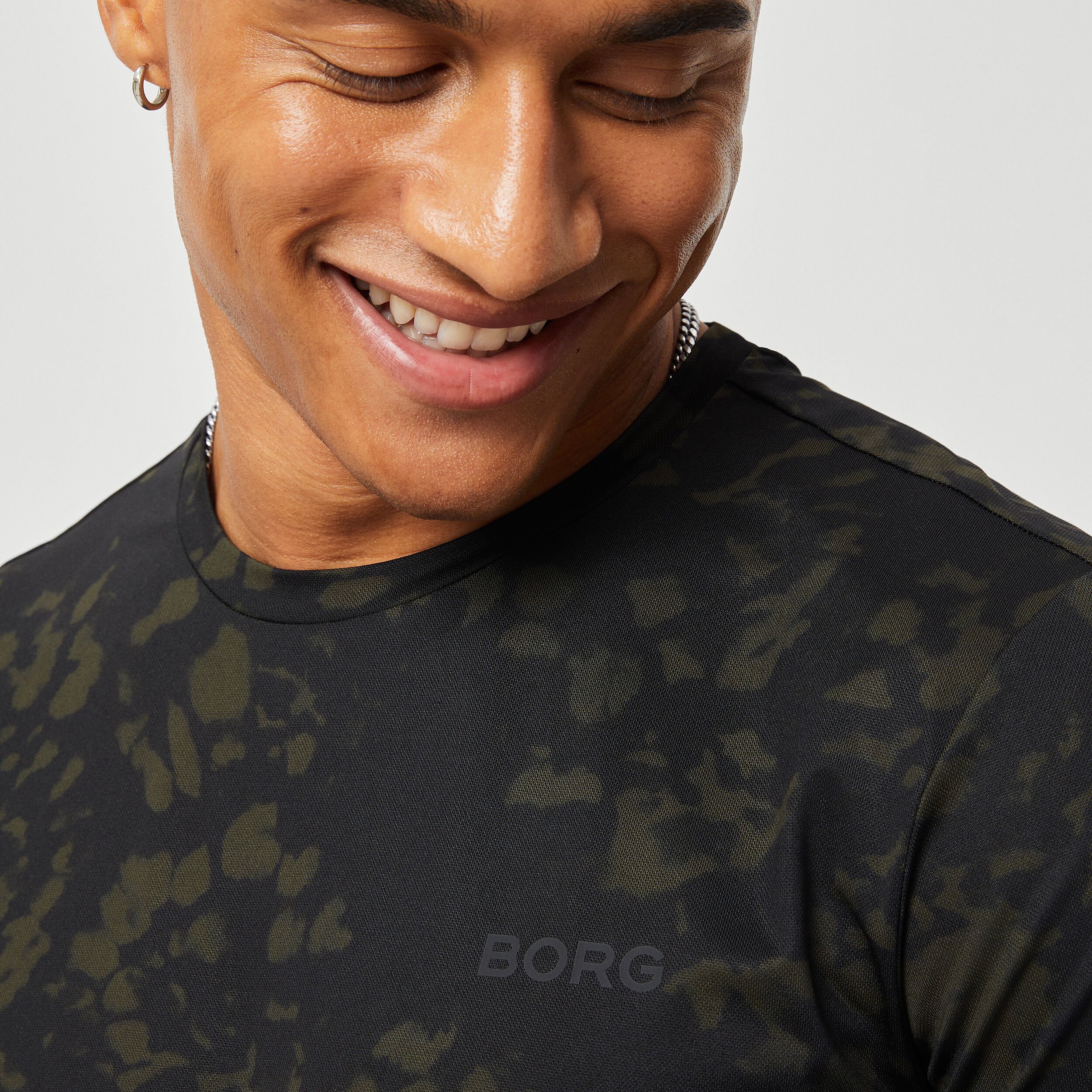 Allover Printed T-Shirt Herren - Schwarz