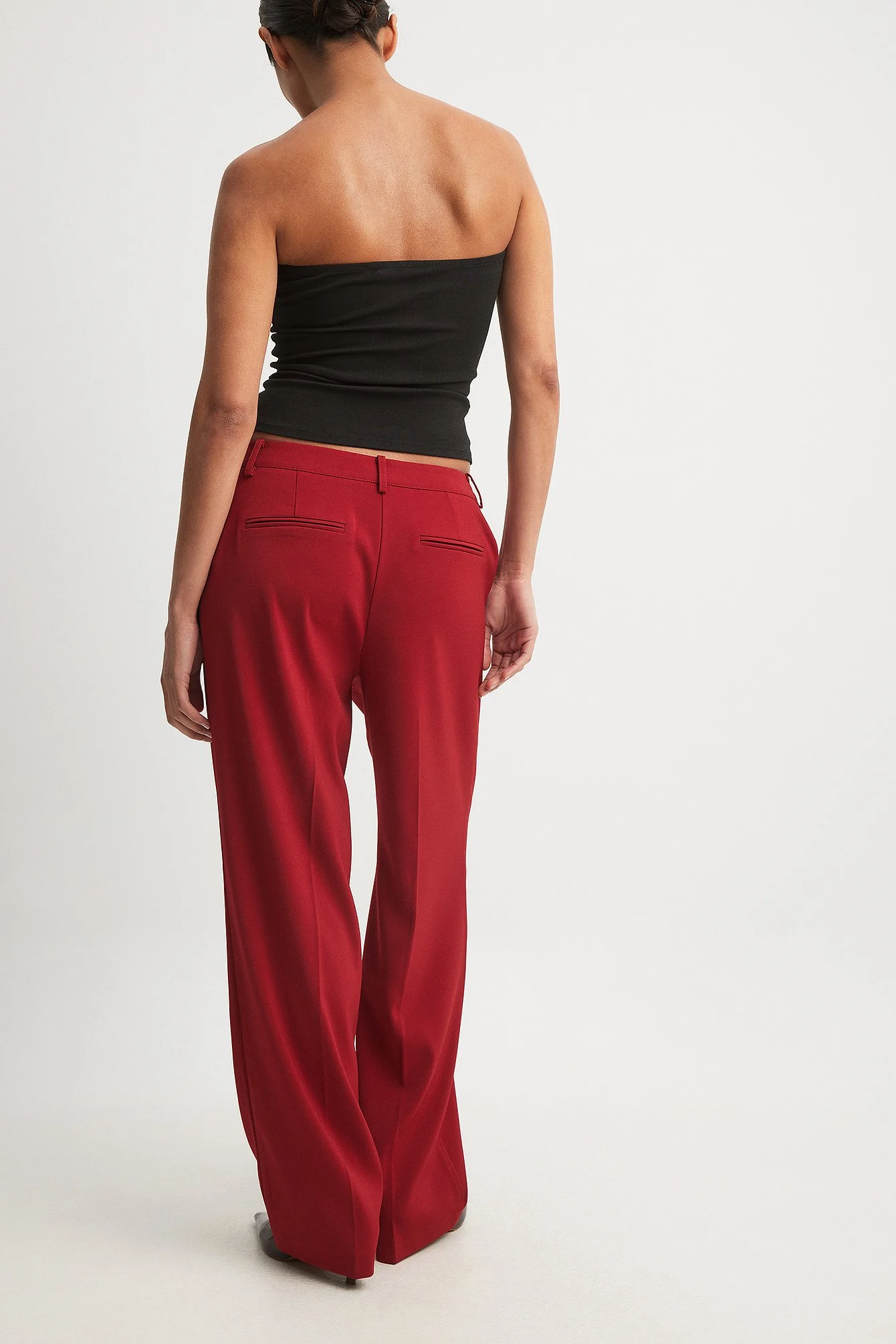 Gerade Anzughose mit niedriger Taille