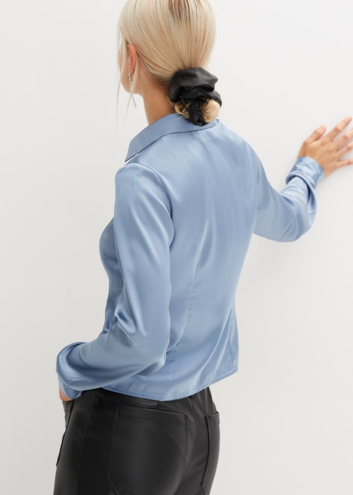 Satin-Bluse