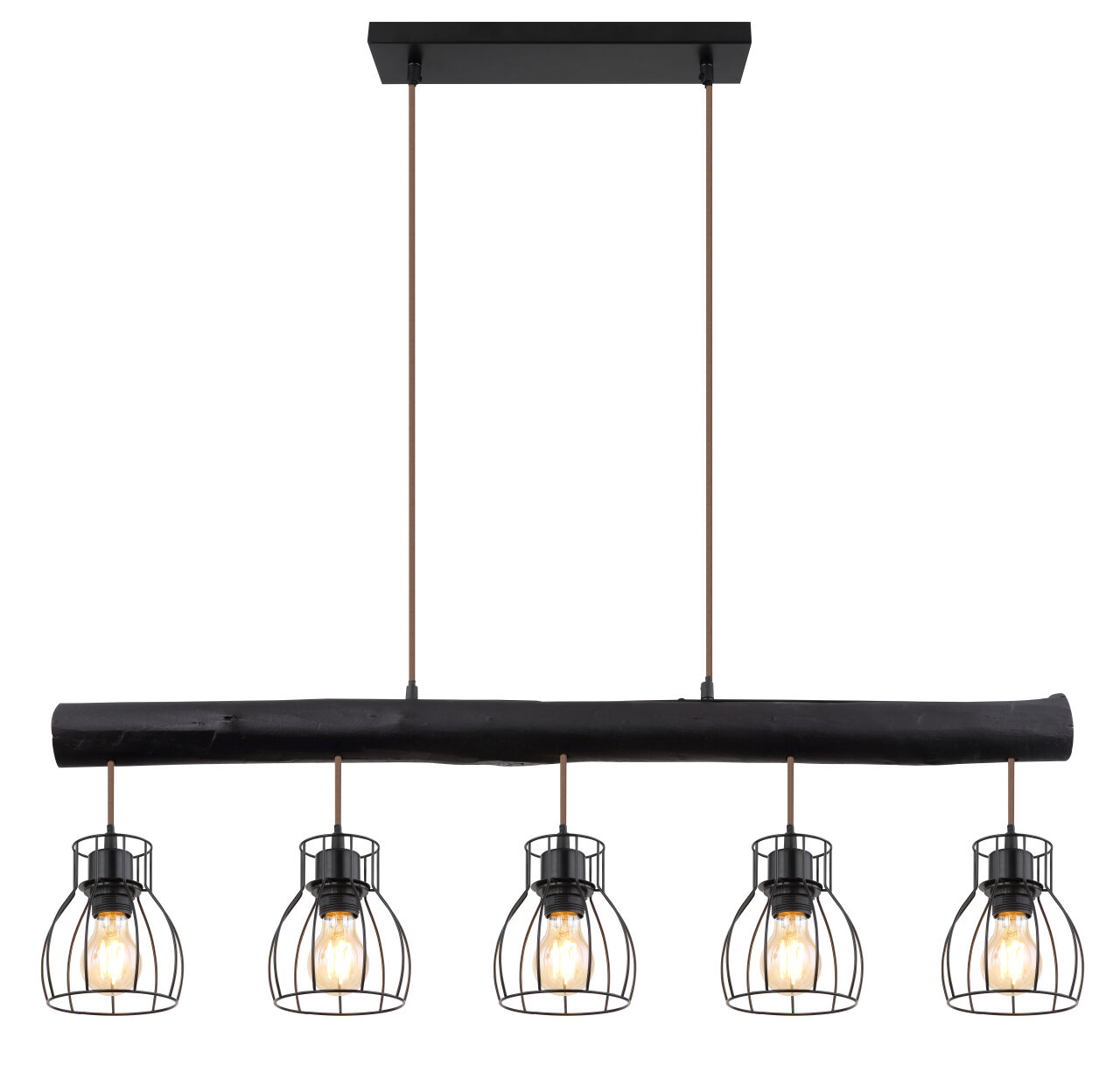 Globo Lighting - MINA - Hängeleuchte Metall schwarz matt, 5x E27
