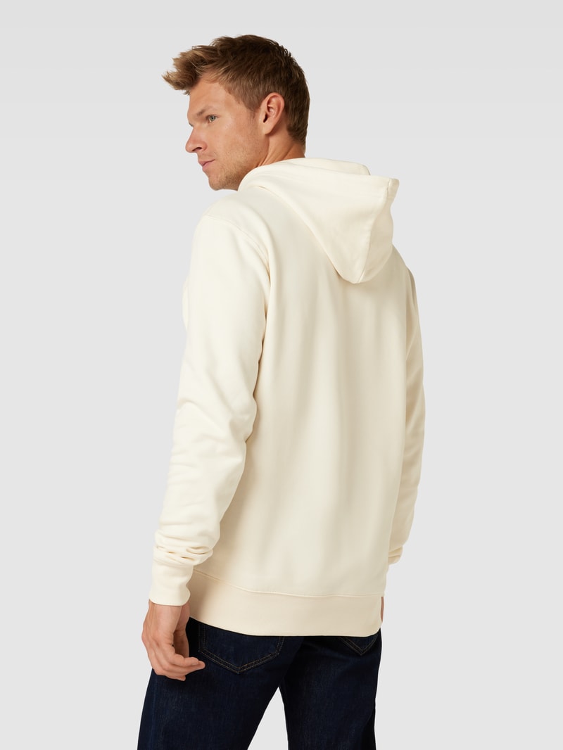 Hoodie mit Label-Stitching Modell 'CREST' in offwhite