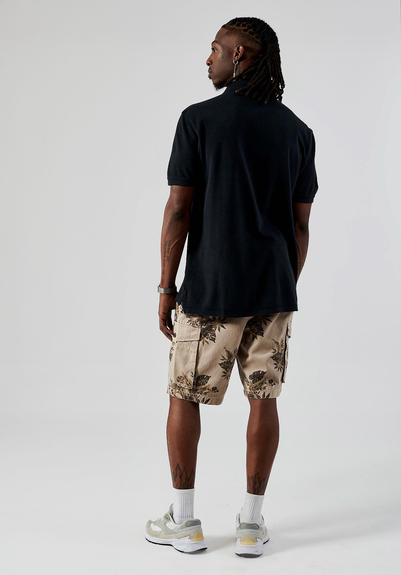BARNI  Polo noir Homme en 100% coton bio