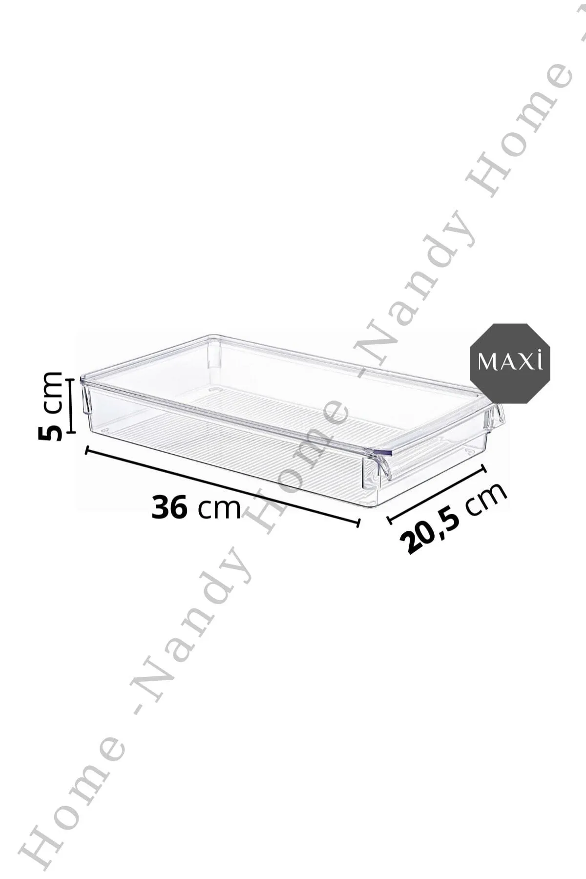 Nandy Home  Maxi New Clear Kühlschrank- und Schrank-Organizer mit Deckel, 3-teilig