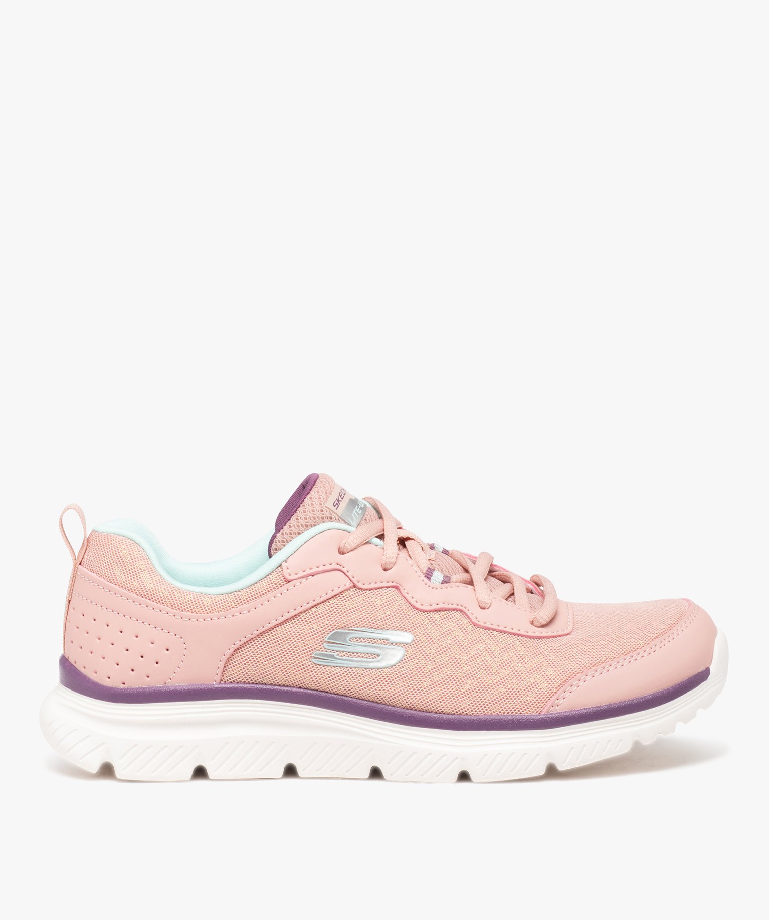 Baskets femme running à paillettes - Skechers rose | GEMO