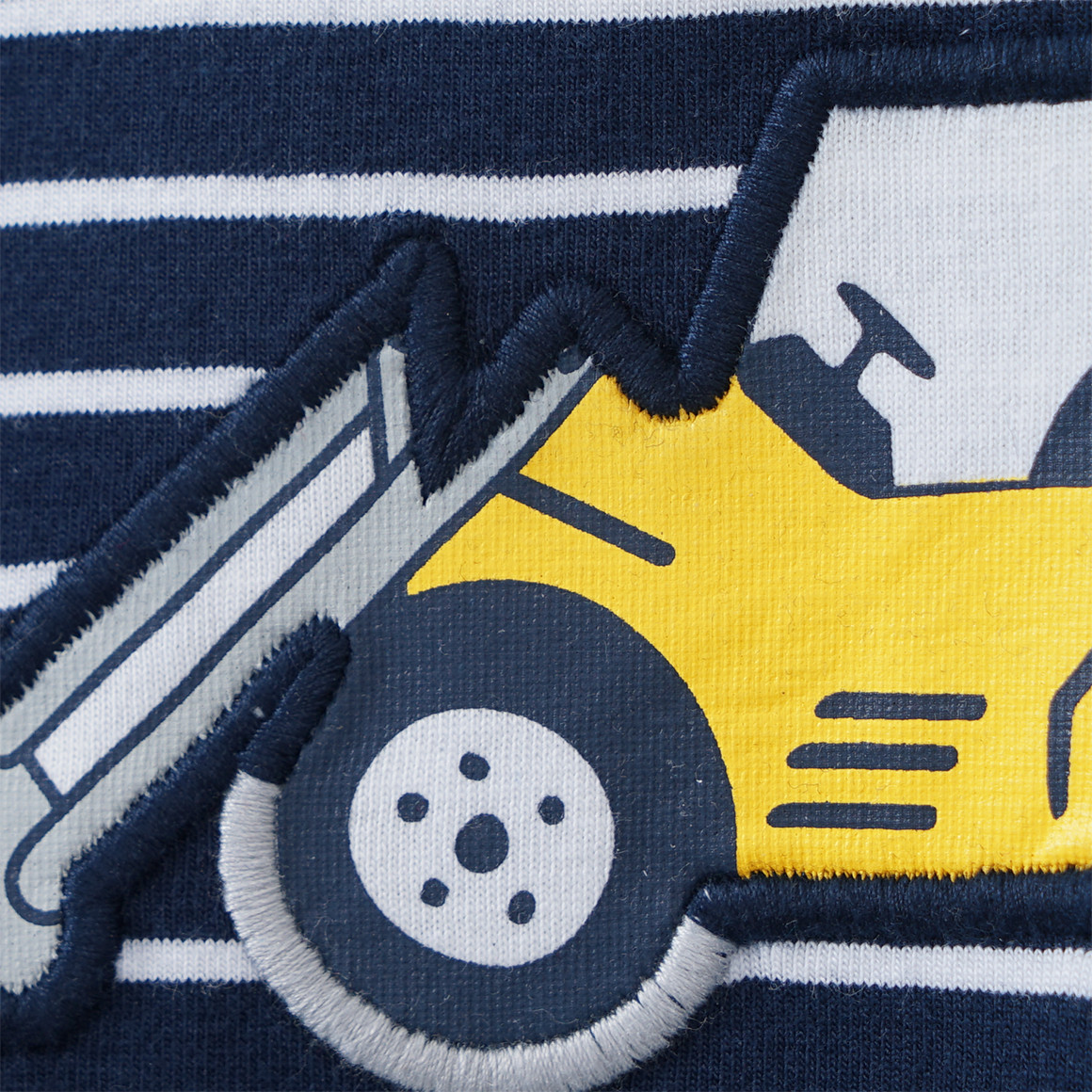 Baby Langarmshirt mit Radlader-Applikation