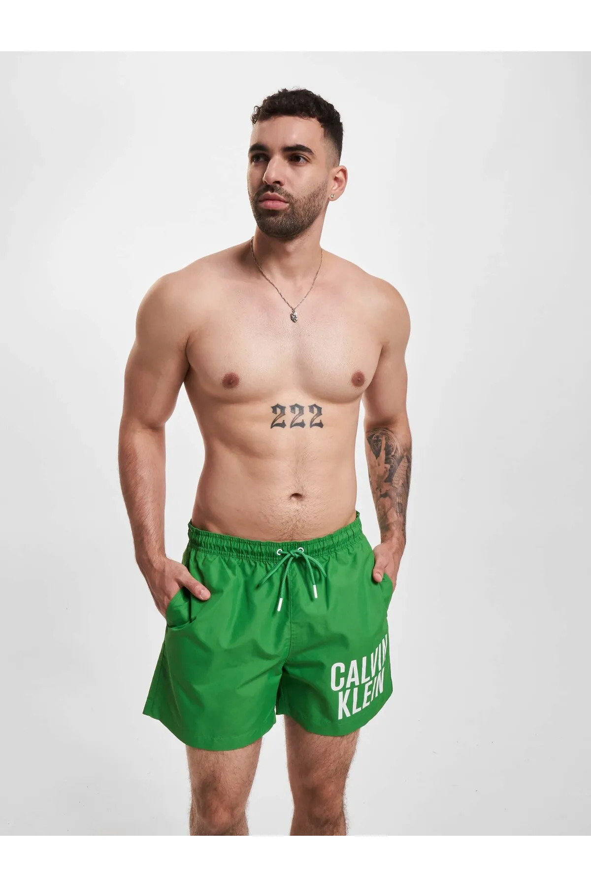 Calvin Klein  Badeshorts - Grün - Unifarben