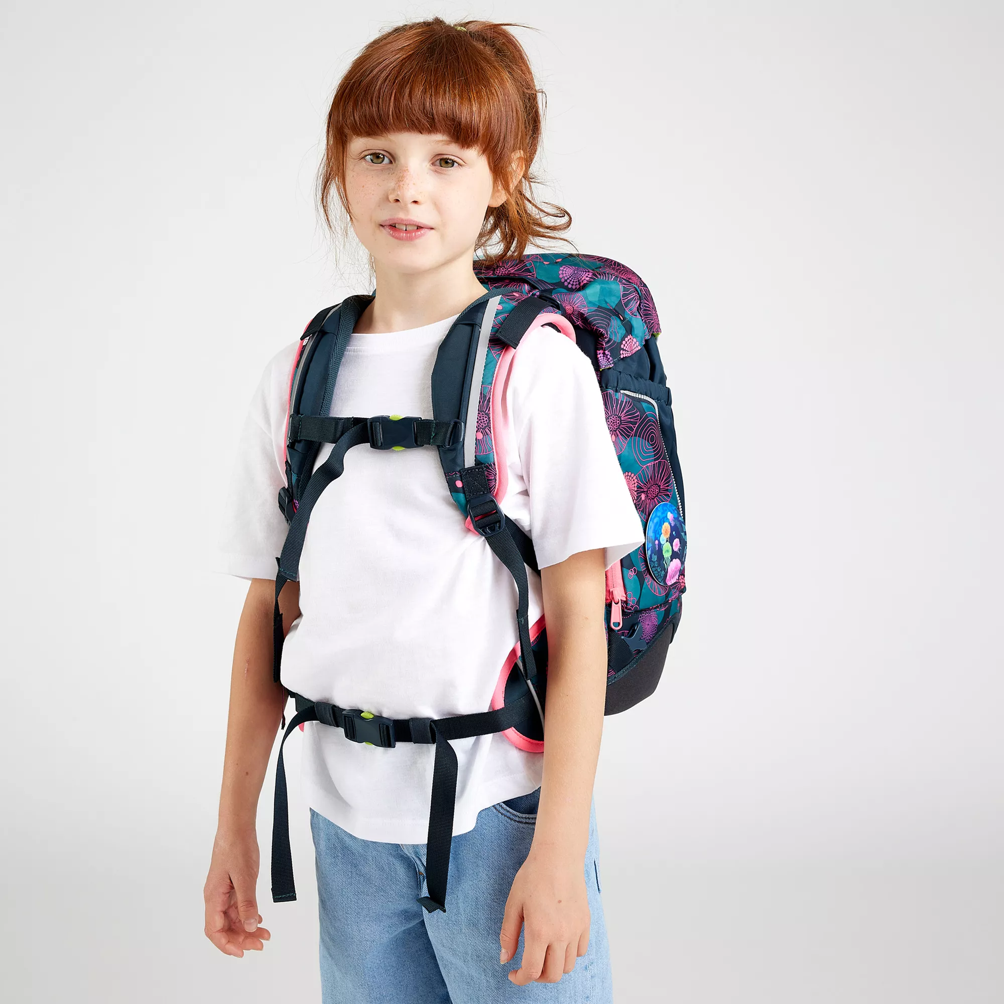 ergobag Schulrucksack-Set Korallbär