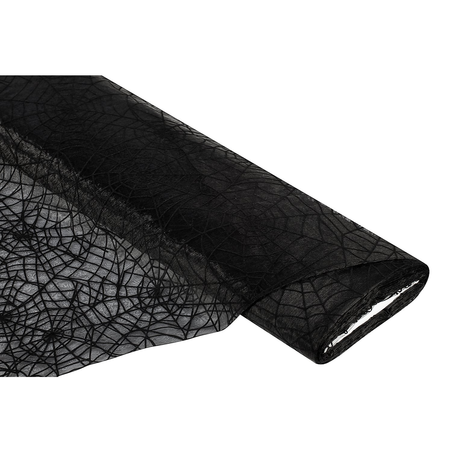 Organza Spinnennetz, schwarz
