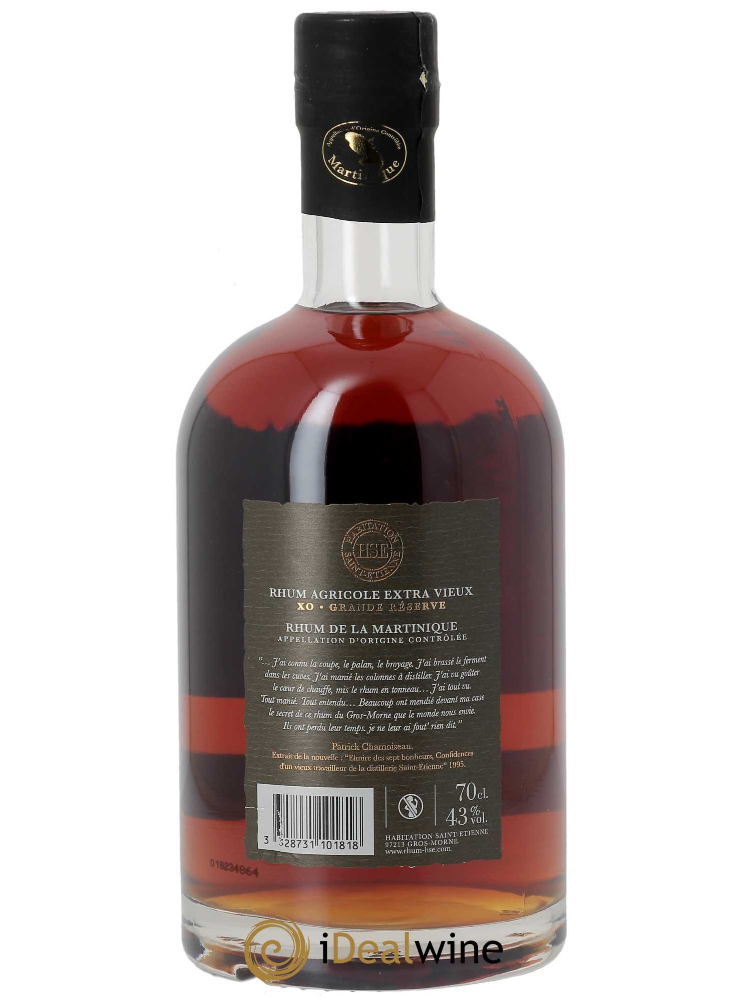 Rhum HSE Rhum Agricole Extra Vieux XO (70cl)  - Lot de 1 Bouteille