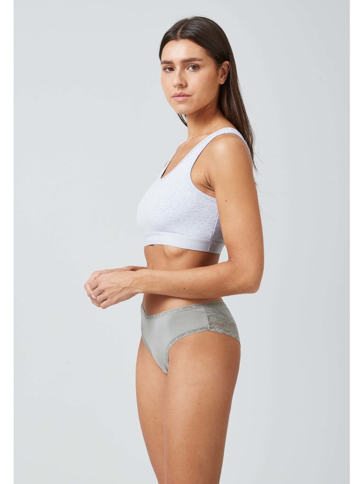 SNOCKS Brazilian Slips mit Spitze aus Bio-Baumwolle 3 Stück in Mix (Apricot/Grün/Schwarz) günstig kaufen