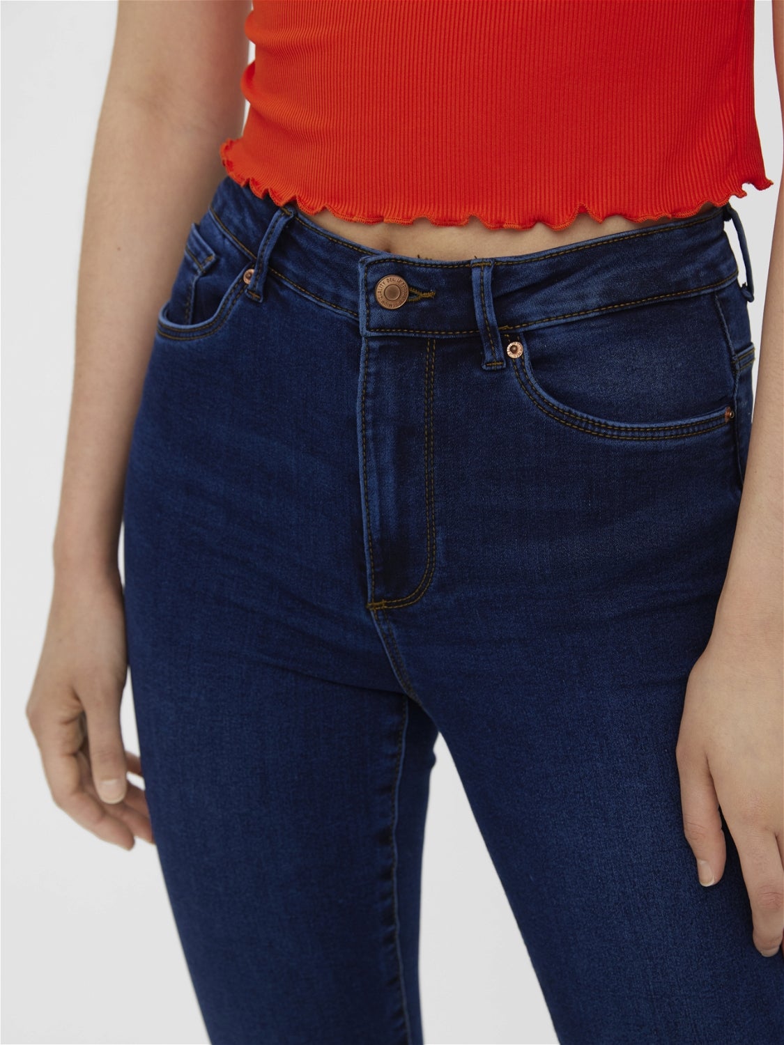 VMSOPHIA Hohe Taille Slim Fit Jeans